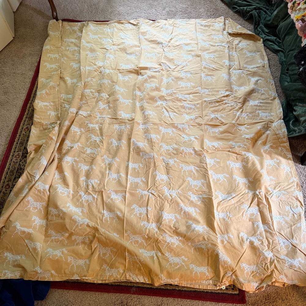 Anthropologie Appaloosa horse duvet cover and 2 pillow cases